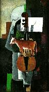 Kazimir Malevich cow and violin oil painting artist